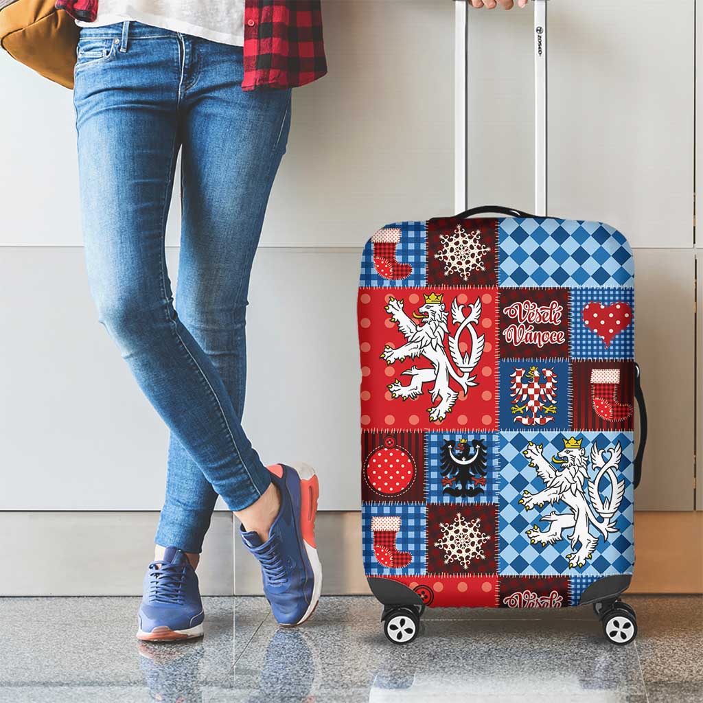 Czech Christmas Patchwork Luggage Cover - Wonder Print Shop