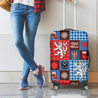 Czech Christmas Patchwork Luggage Cover - Wonder Print Shop