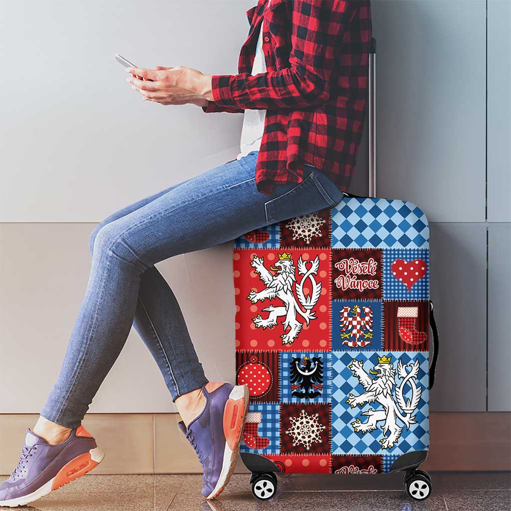 Czech Christmas Patchwork Luggage Cover - Wonder Print Shop