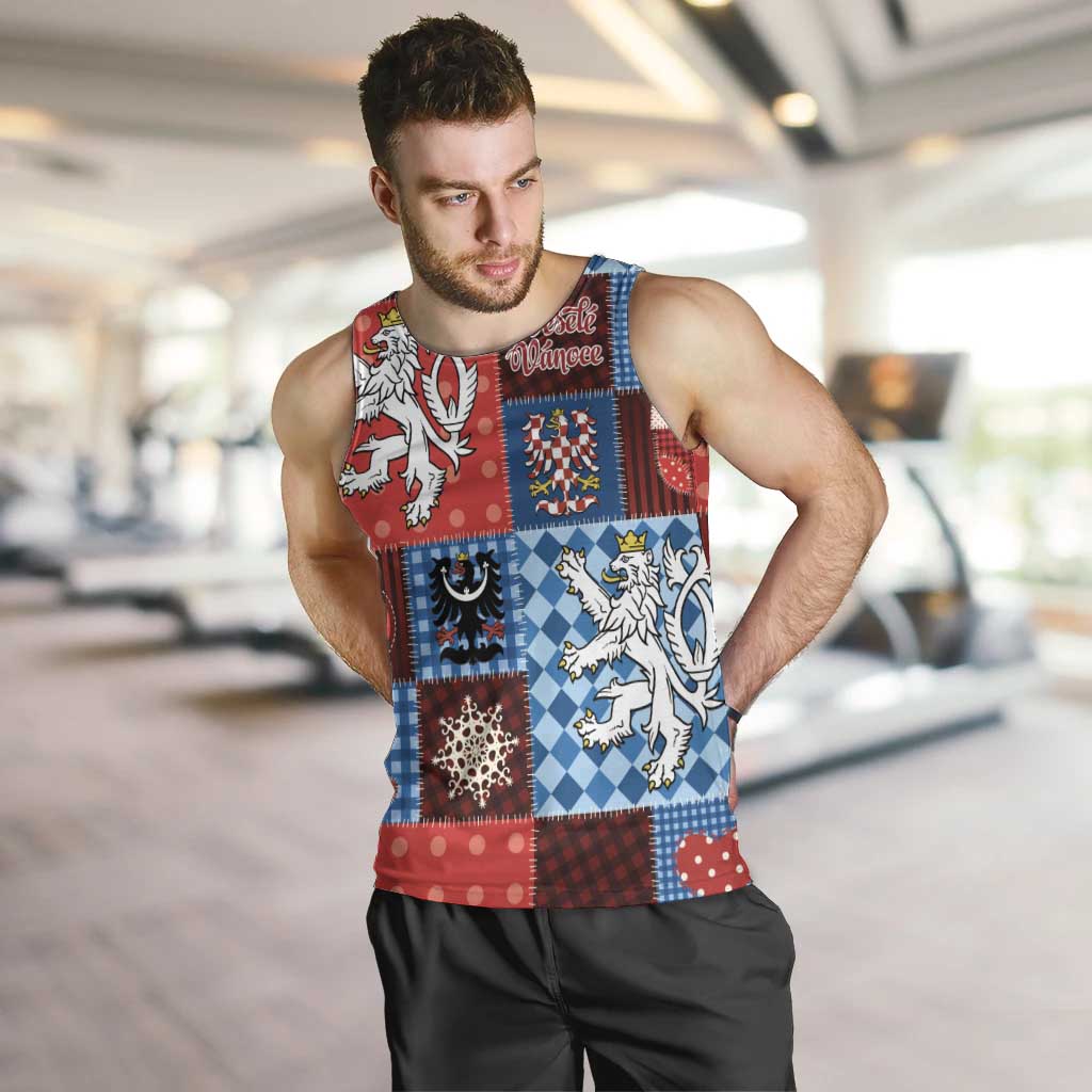 Czech Christmas Patchwork Men Tank Top - Wonder Print Shop