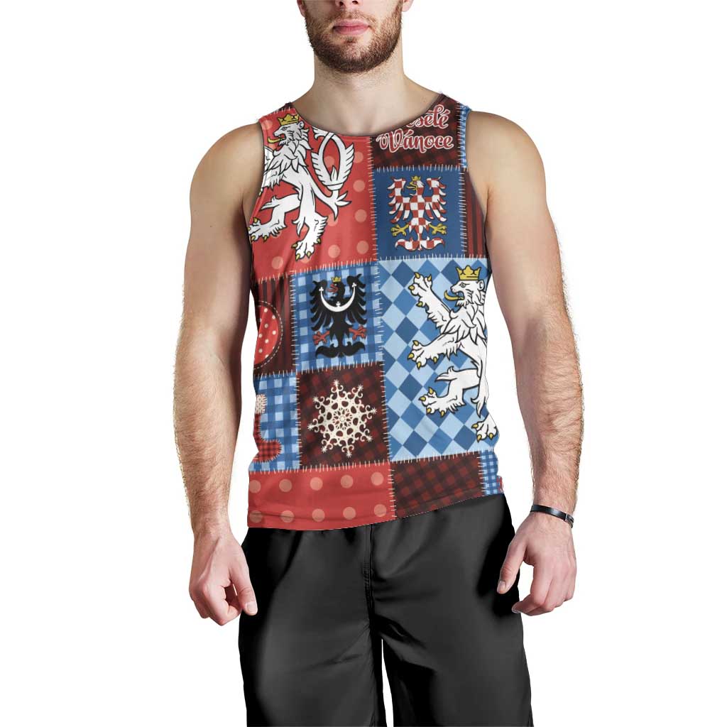 Czech Christmas Patchwork Men Tank Top - Wonder Print Shop