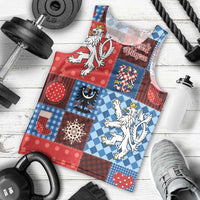 Czech Christmas Patchwork Men Tank Top - Wonder Print Shop