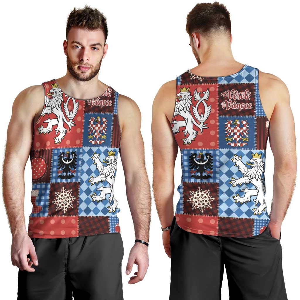 Czech Christmas Patchwork Men Tank Top - Wonder Print Shop