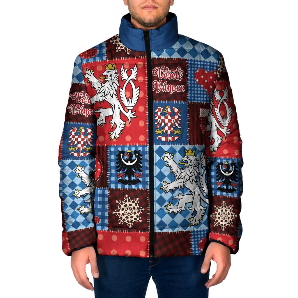 Czech Christmas Patchwork Padded Jacket - Wonder Print Shop