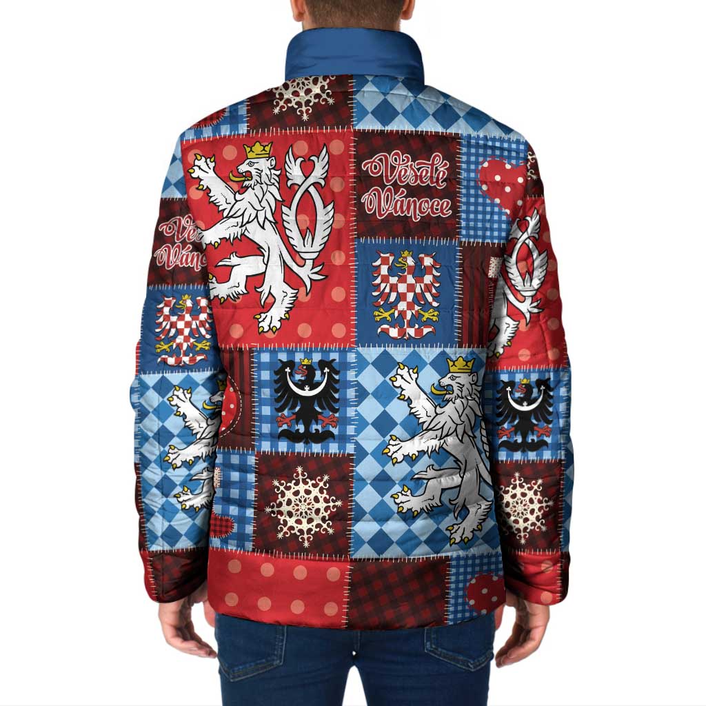 Czech Christmas Patchwork Padded Jacket - Wonder Print Shop