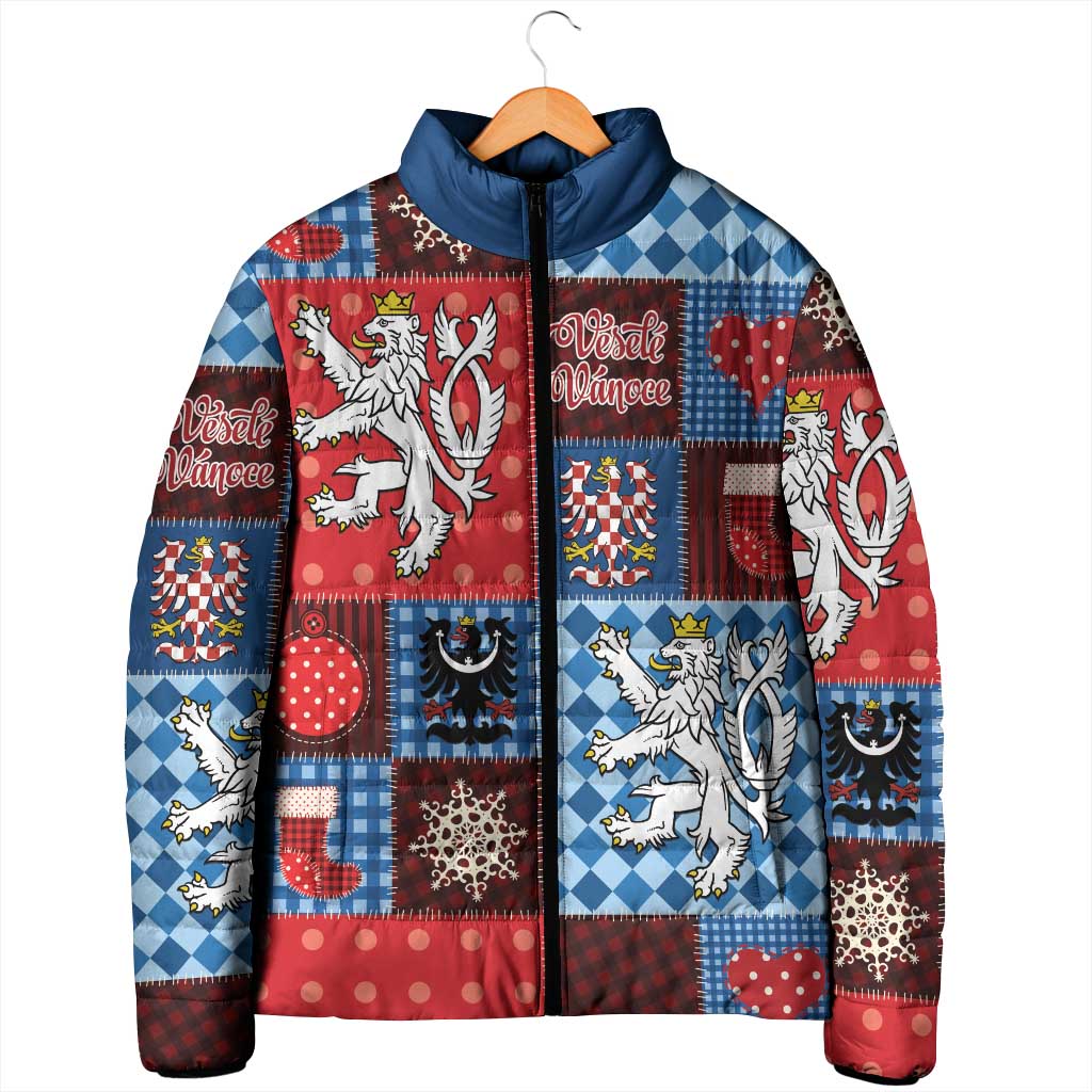 Czech Christmas Patchwork Padded Jacket - Wonder Print Shop