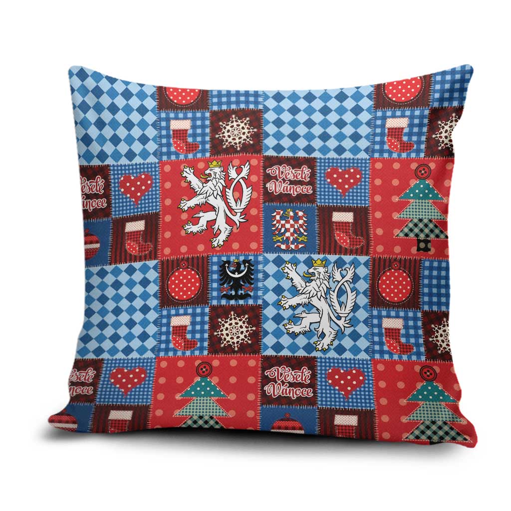 Czech Christmas Patchwork Pillow Cover - Wonder Print Shop