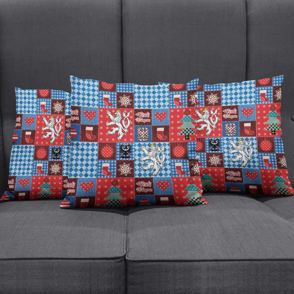 Czech Christmas Patchwork Pillow Cover - Wonder Print Shop