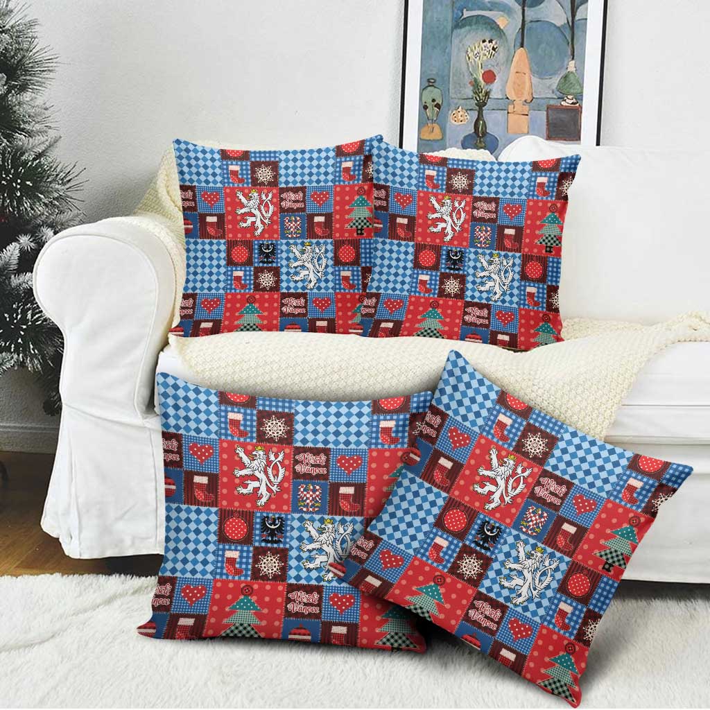 Czech Christmas Patchwork Pillow Cover - Wonder Print Shop