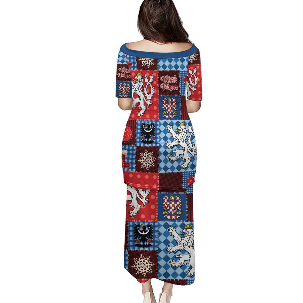 Czech Christmas Patchwork Puletasi - Wonder Print Shop