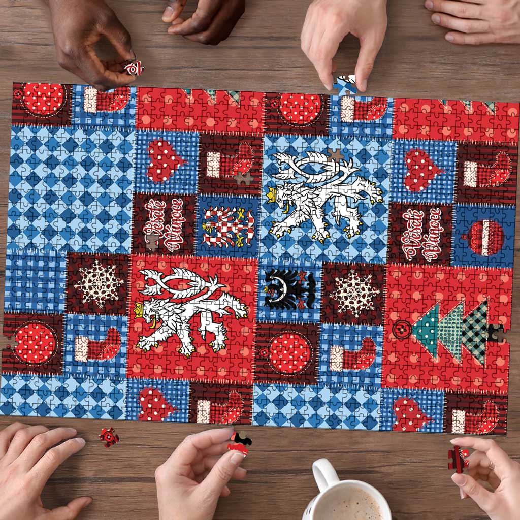 Czech Christmas Patchwork Puzzle - Wonder Print Shop