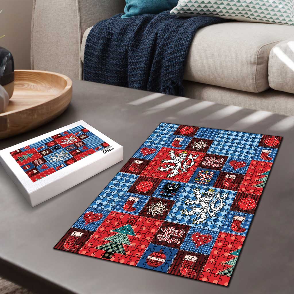 Czech Christmas Patchwork Puzzle - Wonder Print Shop