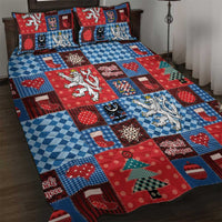 Czech Christmas Patchwork Quilt Bed Set - Wonder Print Shop