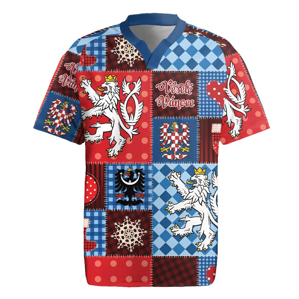 Czech Christmas Patchwork Rugby Jersey - Wonder Print Shop