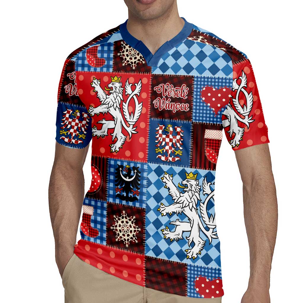 Czech Christmas Patchwork Rugby Jersey - Wonder Print Shop