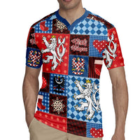 Czech Christmas Patchwork Rugby Jersey - Wonder Print Shop
