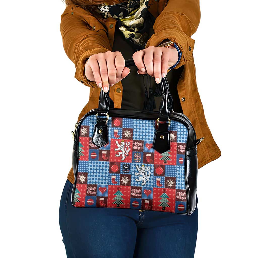 Czech Christmas Patchwork Shoulder Handbag - Wonder Print Shop