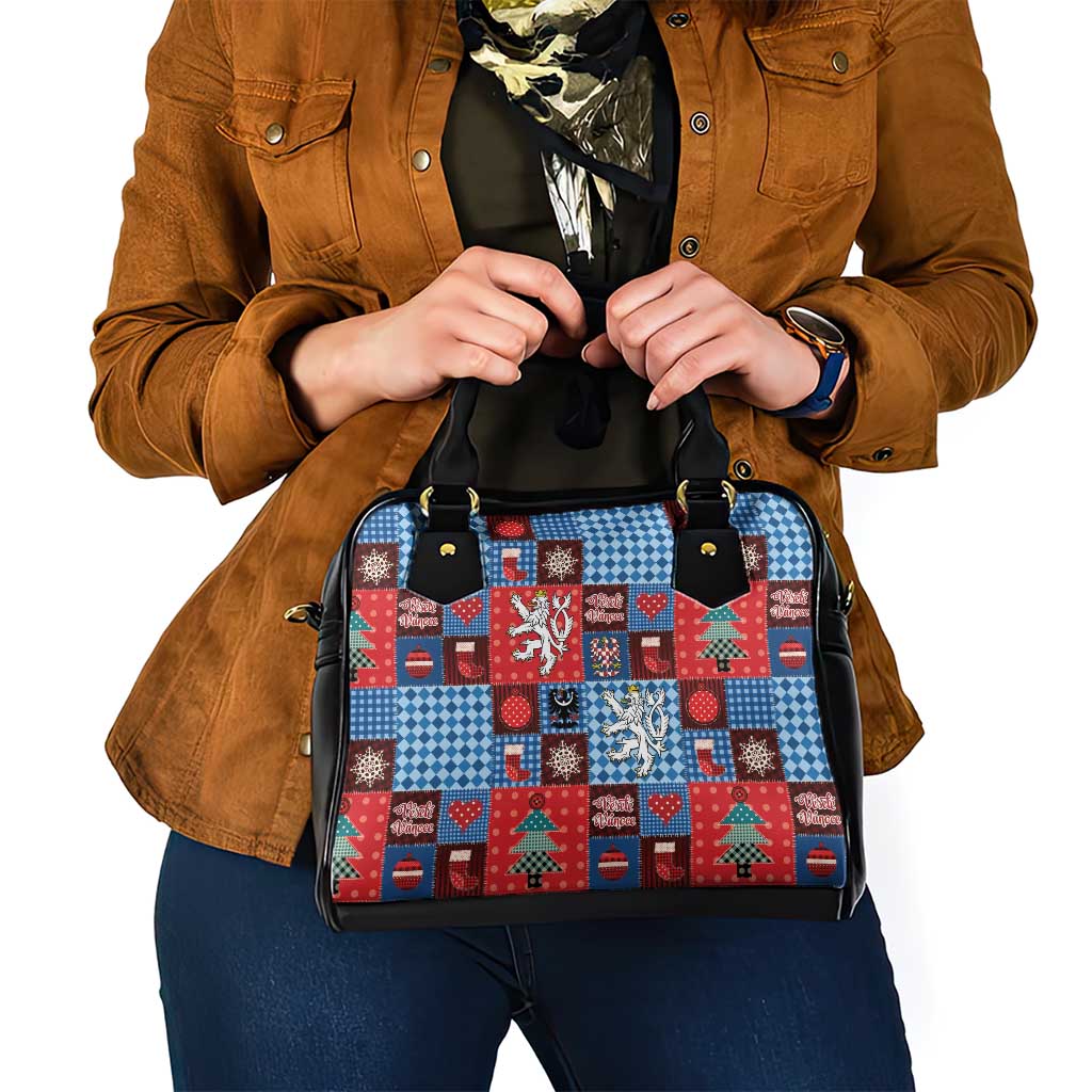 Czech Christmas Patchwork Shoulder Handbag - Wonder Print Shop
