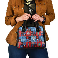 Czech Christmas Patchwork Shoulder Handbag - Wonder Print Shop