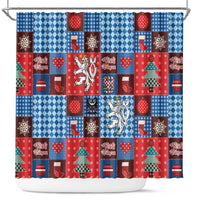 Czech Christmas Patchwork Shower Curtain - Wonder Print Shop