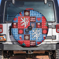Czech Christmas Patchwork Spare Tire Cover - Wonder Print Shop