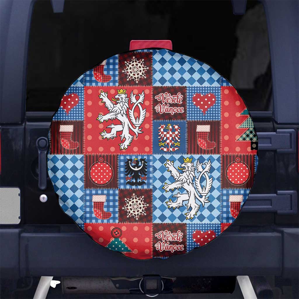 Czech Christmas Patchwork Spare Tire Cover - Wonder Print Shop