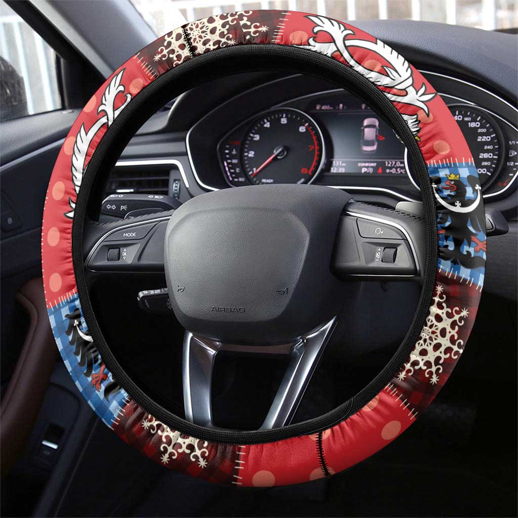 Czech Christmas Patchwork Steering Wheel Cover - Wonder Print Shop