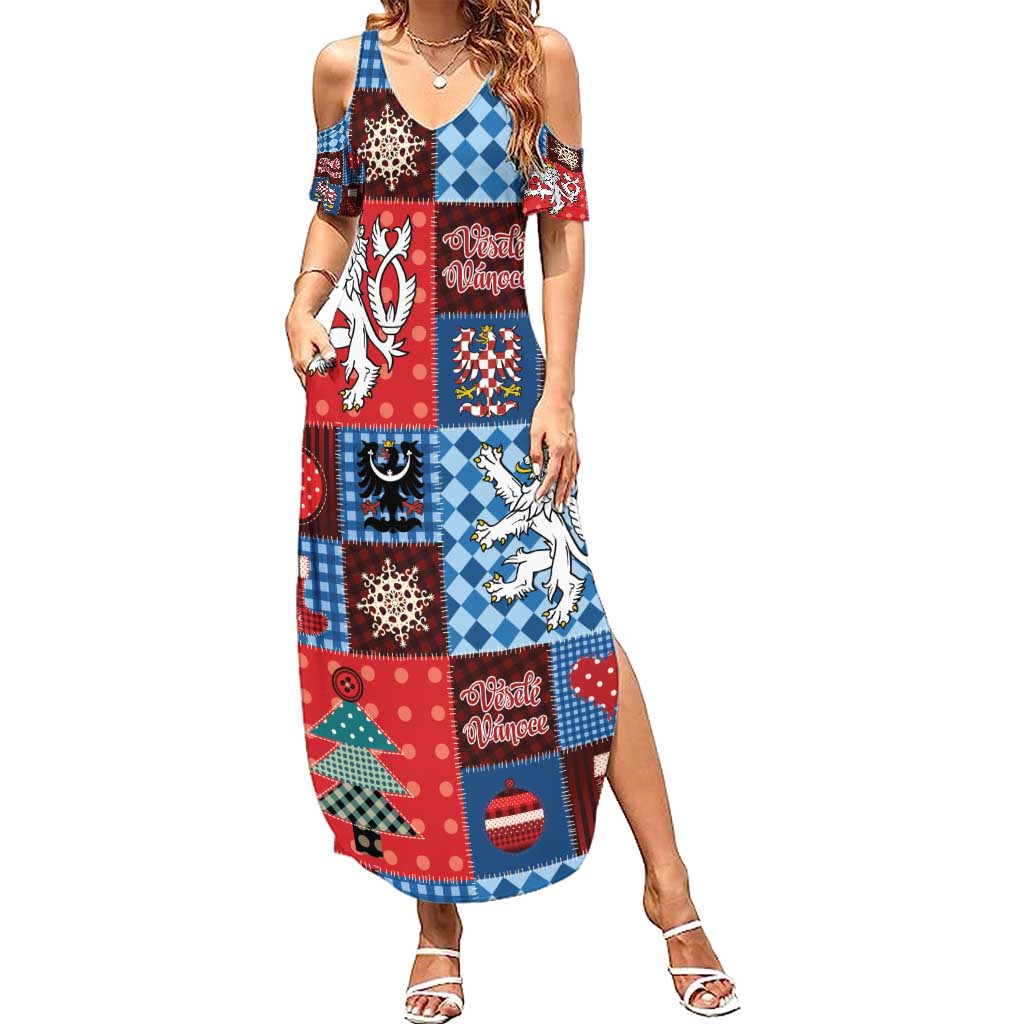 Czech Christmas Patchwork Summer Maxi Dress - Wonder Print Shop