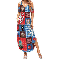 Czech Christmas Patchwork Summer Maxi Dress - Wonder Print Shop