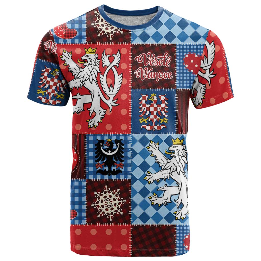 Czech Christmas Patchwork T Shirt - Wonder Print Shop