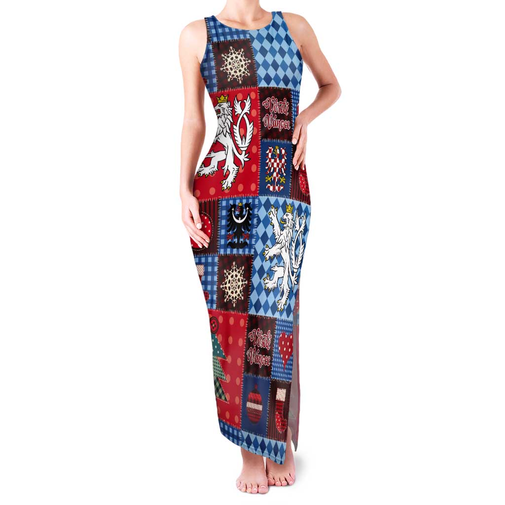 Czech Christmas Patchwork Tank Maxi Dress - Wonder Print Shop