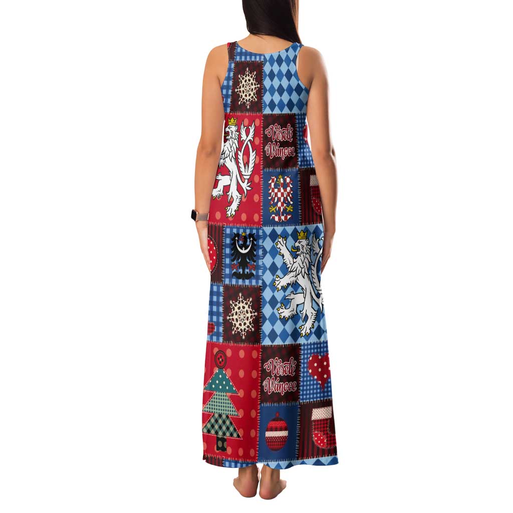 Czech Christmas Patchwork Tank Maxi Dress - Wonder Print Shop