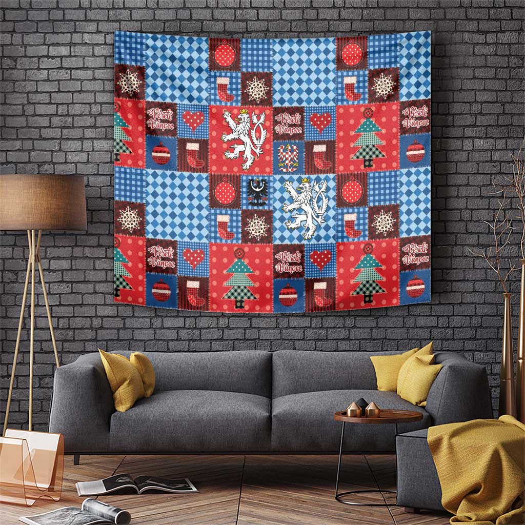 Czech Christmas Patchwork Tapestry - Wonder Print Shop