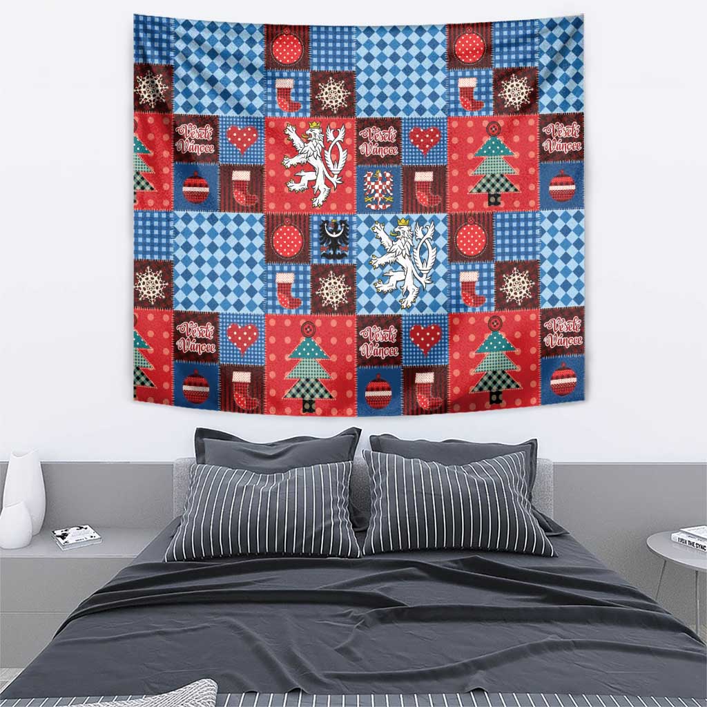 Czech Christmas Patchwork Tapestry - Wonder Print Shop