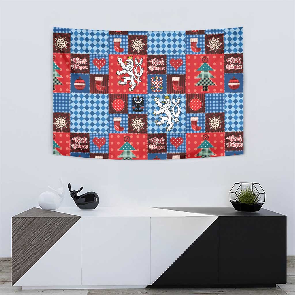 Czech Christmas Patchwork Tapestry - Wonder Print Shop