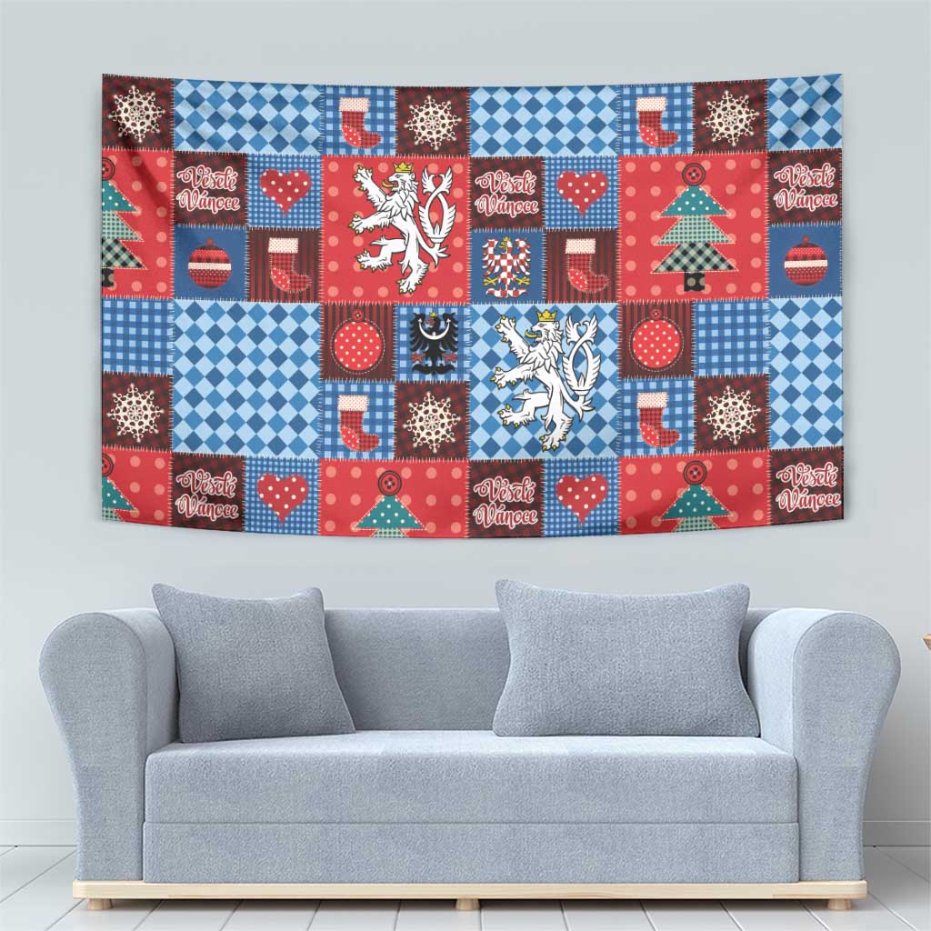 Czech Christmas Patchwork Tapestry - Wonder Print Shop