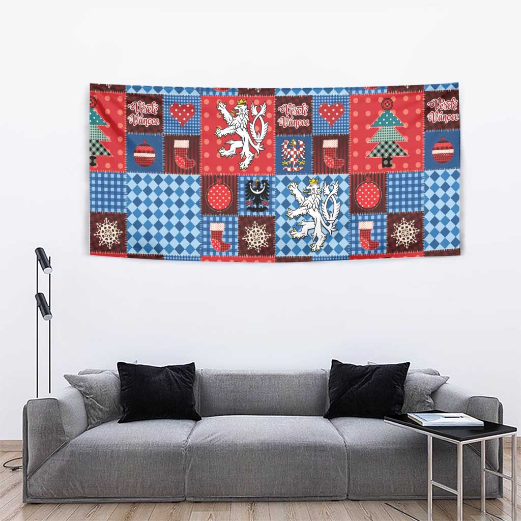 Czech Christmas Patchwork Tapestry - Wonder Print Shop