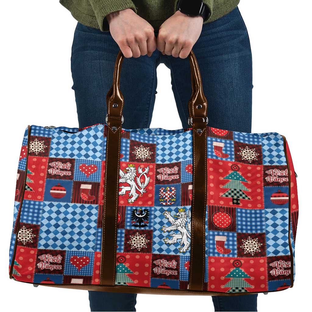 Czech Christmas Patchwork Travel Bag - Wonder Print Shop