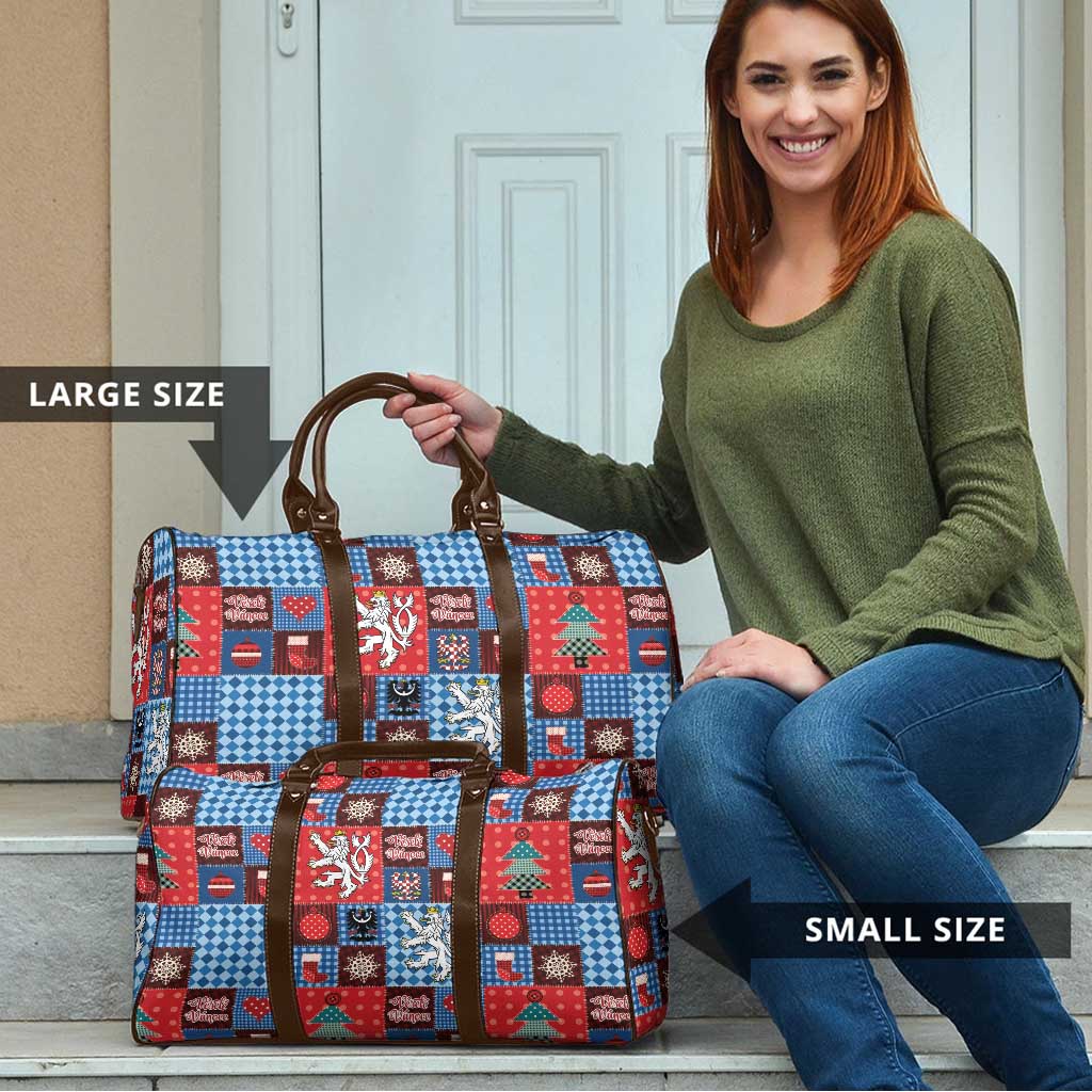 Czech Christmas Patchwork Travel Bag - Wonder Print Shop