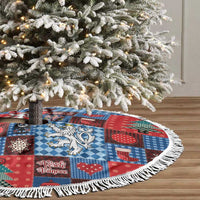 Czech Christmas Patchwork Tree Skirt - Wonder Print Shop