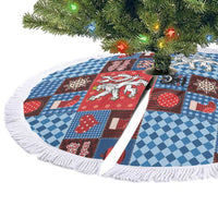 Czech Christmas Patchwork Tree Skirt - Wonder Print Shop