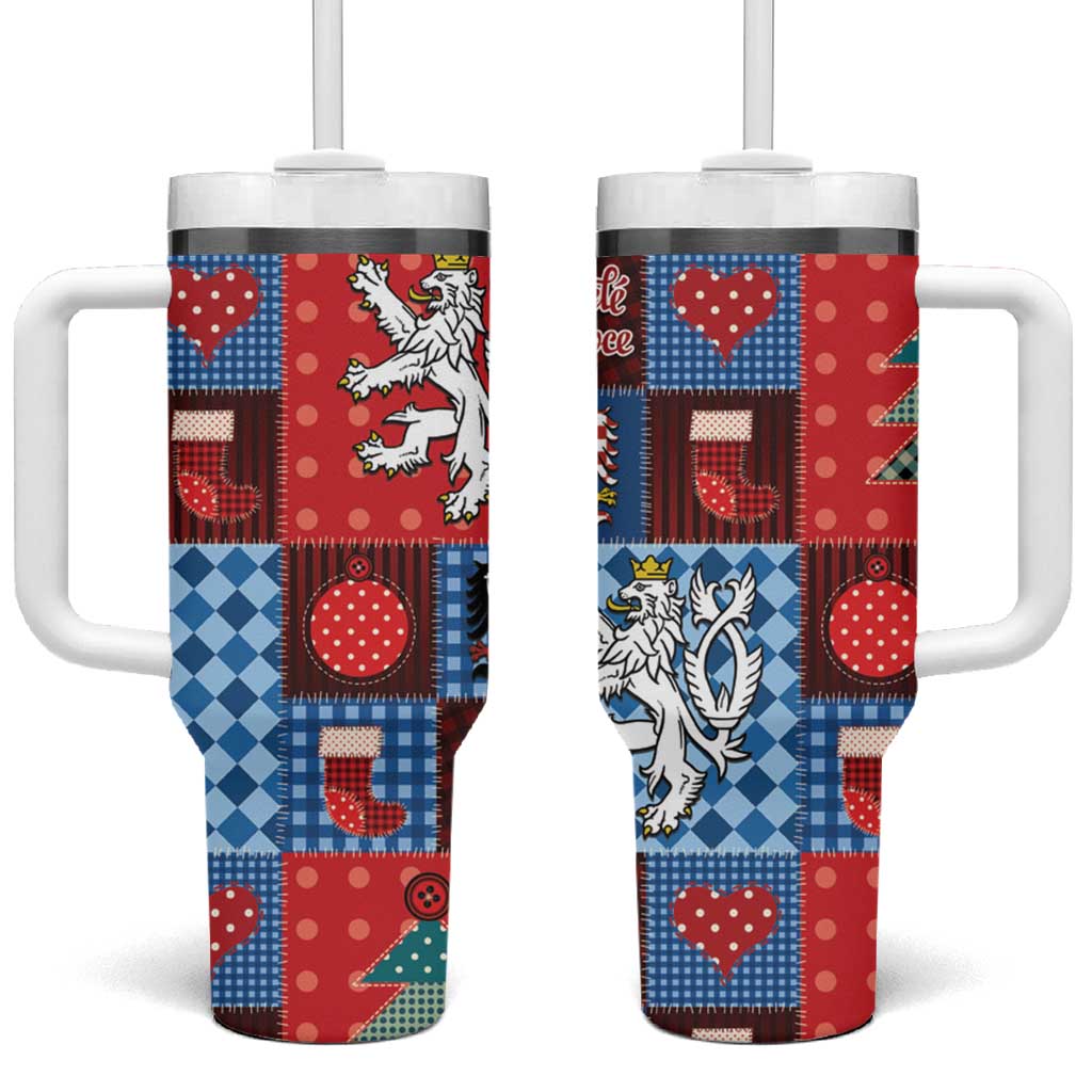 Czech Christmas Patchwork Tumbler With Handle - Wonder Print Shop