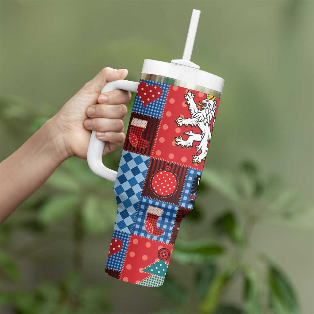 Czech Christmas Patchwork Tumbler With Handle - Wonder Print Shop