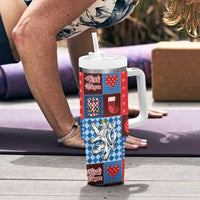 Czech Christmas Patchwork Tumbler With Handle - Wonder Print Shop