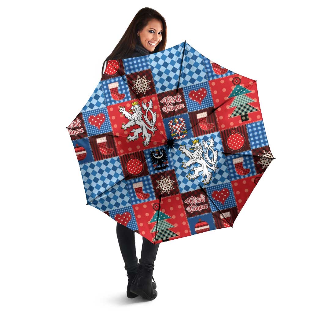 Czech Christmas Patchwork Umbrella - Wonder Print Shop