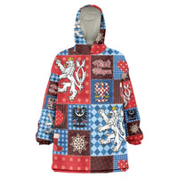 Czech Christmas Patchwork Wearable Blanket Hoodie - Wonder Print Shop