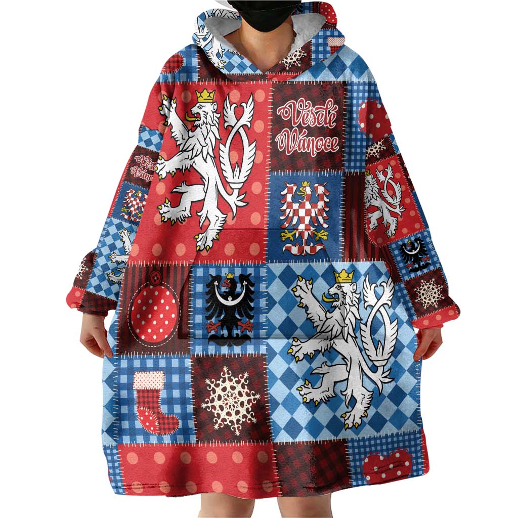 Czech Christmas Patchwork Wearable Blanket Hoodie - Wonder Print Shop