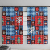 Czech Christmas Patchwork Window Curtain - Wonder Print Shop