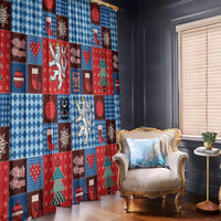 Czech Christmas Patchwork Window Curtain - Wonder Print Shop