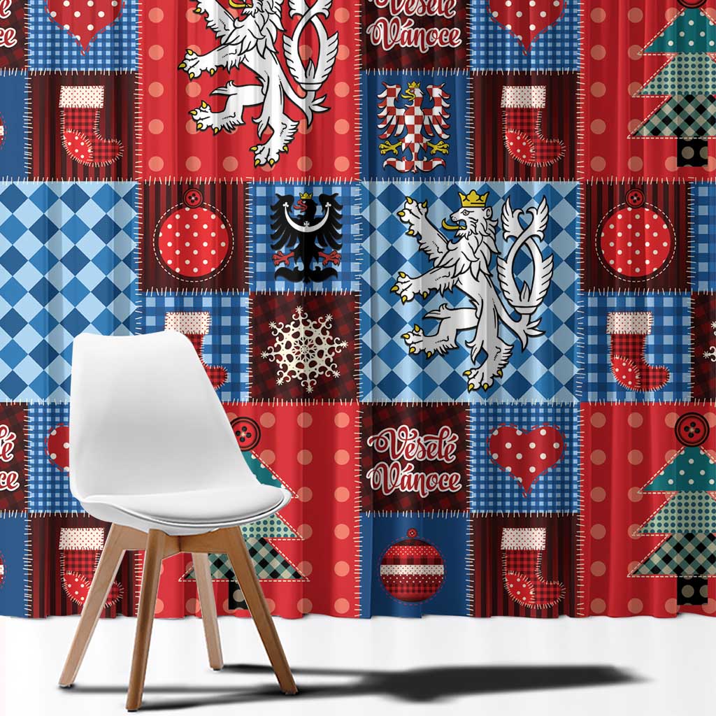 Czech Christmas Patchwork Window Curtain - Wonder Print Shop